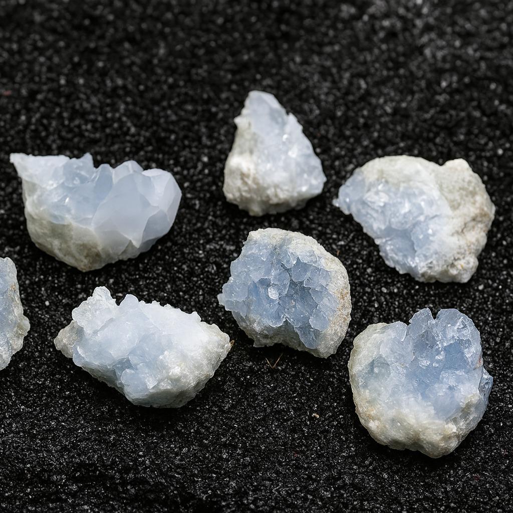 Natural Celestite Crystal Geode – Raw Blue Celestine Cluster for Calming Energy, Spiritual Healing & Home Decor