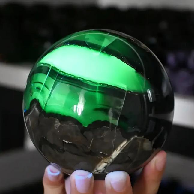 Volcanic Agate Crystal Sphere – Natural Energy Stone for Grounding, Strength & Transformation