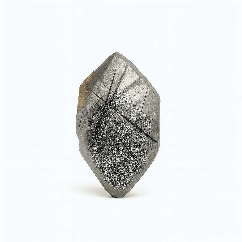 Black Tourmalinated Quartz Raw Crystal – Natural Protection & Grounding Stone for Energy Clearing, Healing & Home Decor