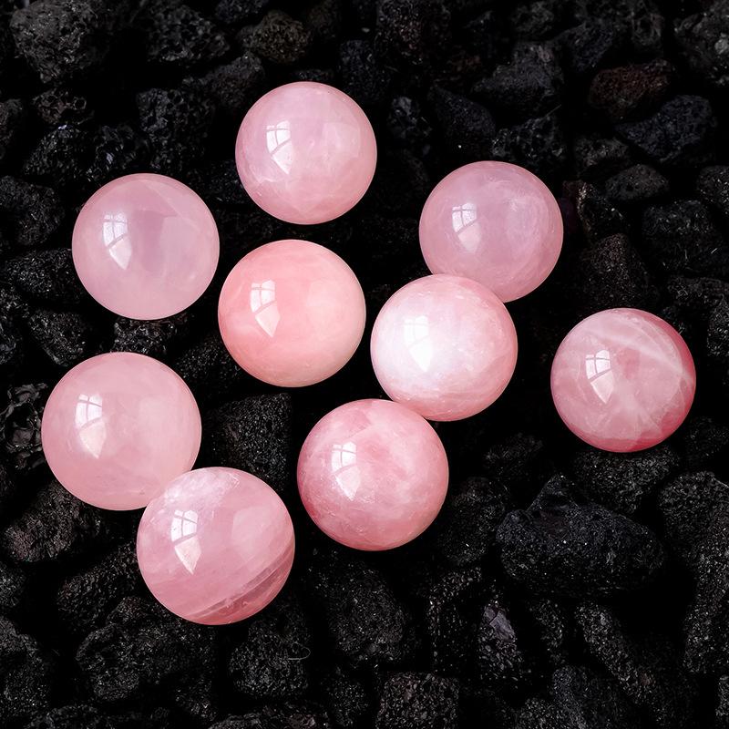 Natural Rose Quartz Crystal Sphere – Polished Healing Stone for Love, Calm & Home Décor