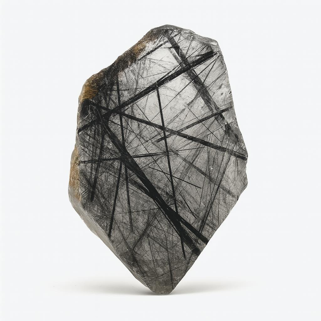 Black Tourmalinated Quartz Raw Crystal – Natural Protection & Grounding Stone for Energy Clearing, Healing & Home Decor