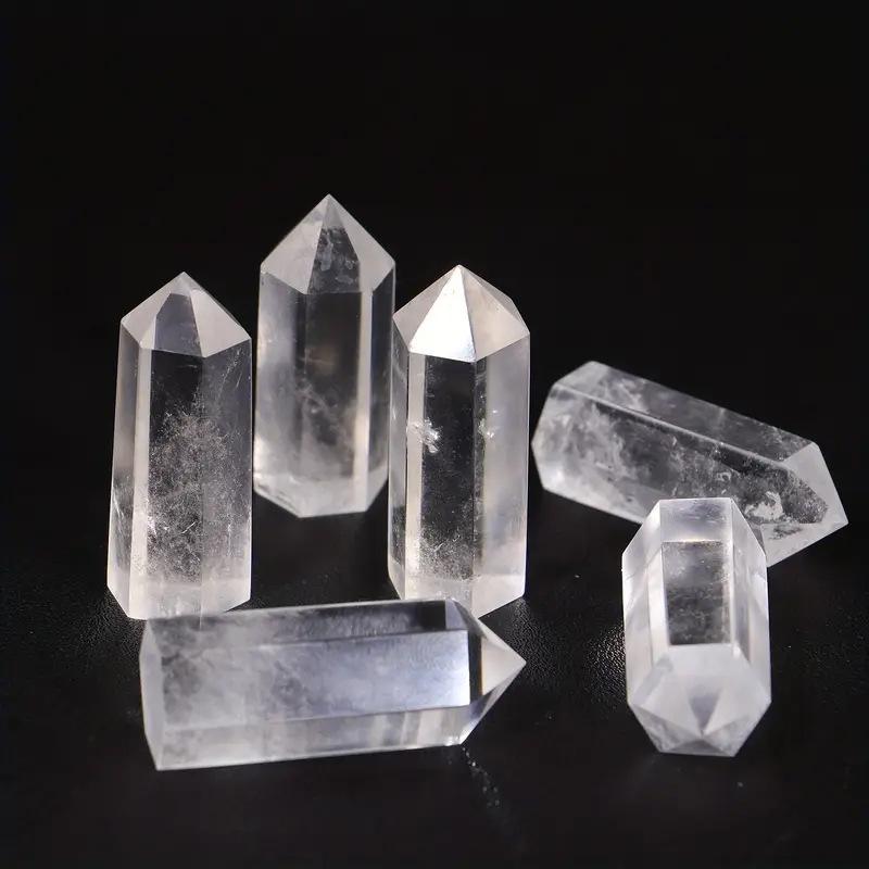 Natural Clear Quartz Single Point – A hand-carved hexagonal tower crystal that serves both as a powerful tool for meditation, energy healing, and spiritual growth, and as an elegant, pure decorative piece for your home.