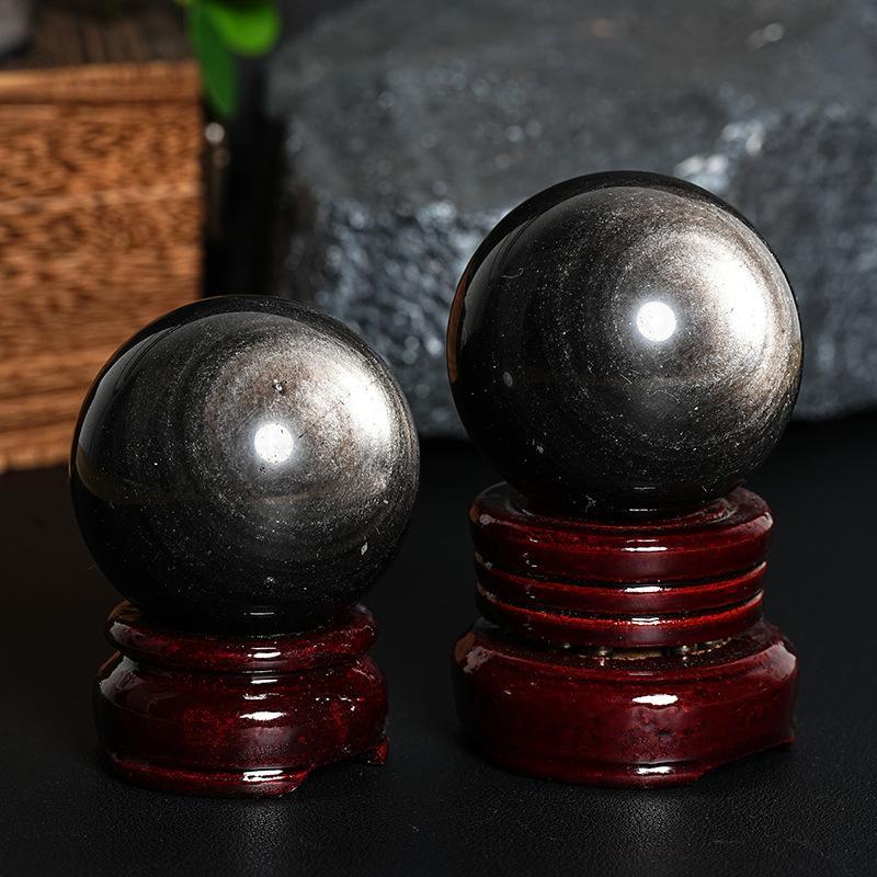 Golden Obsidian · Silver Obsidian · Black Obsidian Multi-Energy Crystal Spheres — A Natural Gemstone Collection Uniting Protection, Balance & Strength