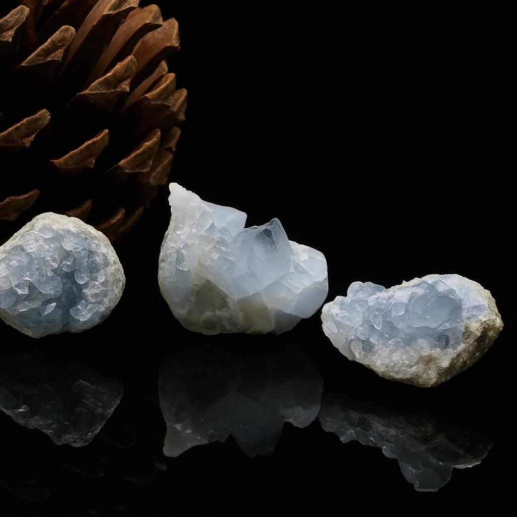 Natural Celestite Crystal Geode – Raw Blue Celestine Cluster for Calming Energy, Spiritual Healing & Home Decor
