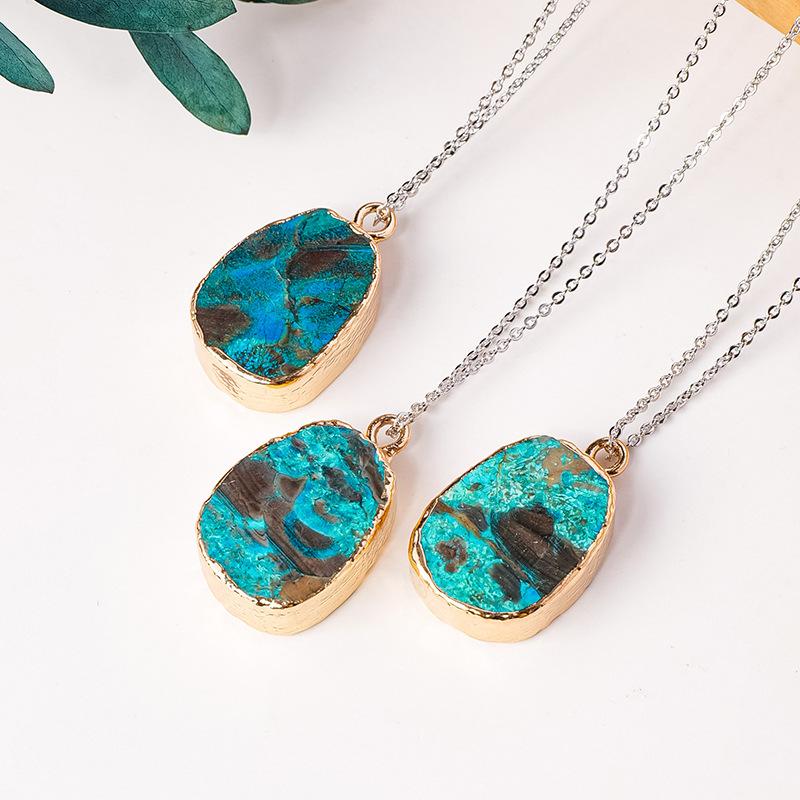 Natural Blue Apatite Pendant Necklace – Genuine Healing Crystal Jewelry, Handcrafted Gemstone Necklace for Women and Men, Stylish Spiritual Jewelry for Everyday Wear and Special Occasions