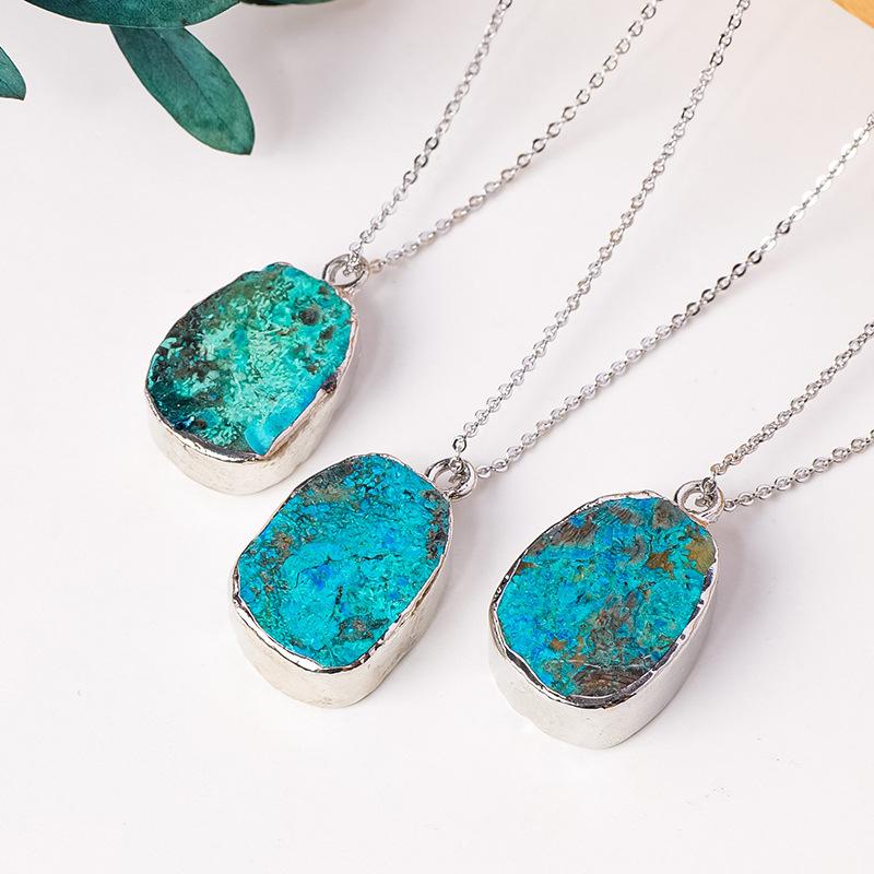Natural Blue Apatite Pendant Necklace – Genuine Healing Crystal Jewelry, Handcrafted Gemstone Necklace for Women and Men, Stylish Spiritual Jewelry for Everyday Wear and Special Occasions