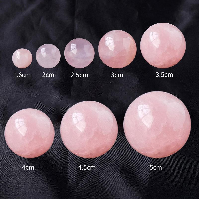 Natural Rose Quartz Crystal Sphere – Polished Healing Stone for Love, Calm & Home Décor